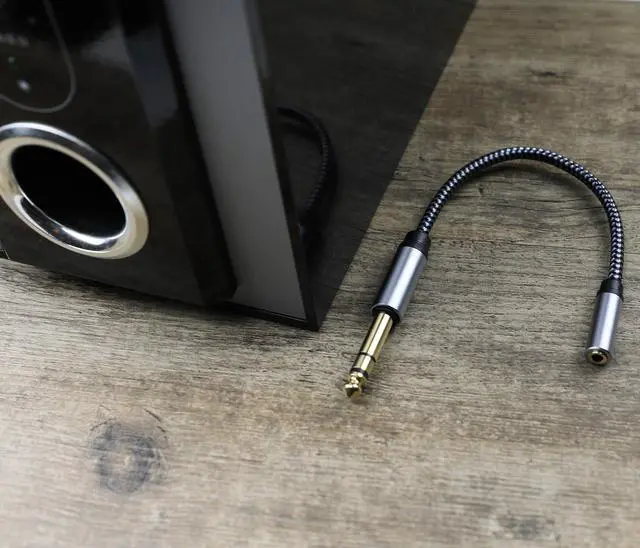 Alt view image 4 of 7 - KEHIPI 3.5mm to 1/4 Adapter, 6.35mm 1/4" Male to 3.5mm 1/8" Female TRS Stereo Audio Cable, Nylon Braid Compatible for Amplifiers, Guitar, Piano, Home Theater Devices