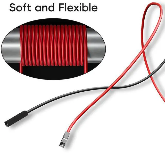 Alt view image 5 of 7 - KEHIPI Stackable Banana Plug to Breadboard Female Jumper Wires Soft Flexible Silicone Test Leads for Electrical Testing (Pack of 2)