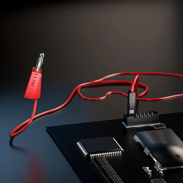 Alt view image 7 of 7 - KEHIPI Stackable Banana Plug to Breadboard Female Jumper Wires Soft Flexible Silicone Test Leads for Electrical Testing (Pack of 2)