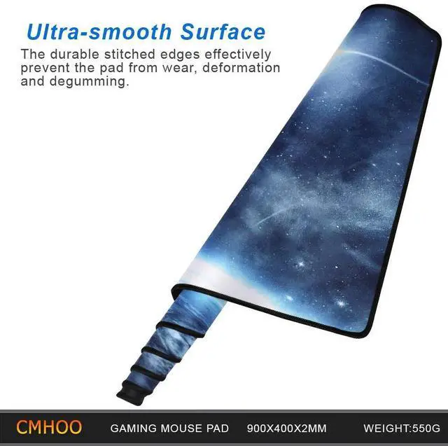 Alt view image 4 of 7 - KEHIPI XXL Professional Large Mouse Pad & Computer Game Mouse Mat (35.4x15.7x0.1IN, 90x40 Space)