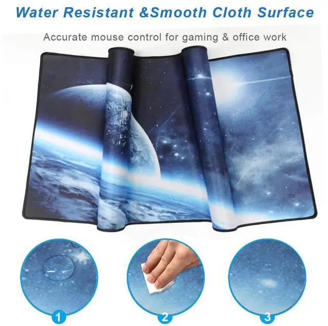 Alt view image 5 of 7 - KEHIPI XXL Professional Large Mouse Pad & Computer Game Mouse Mat (35.4x15.7x0.1IN, 90x40 Space)