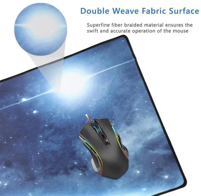 Alt view image 6 of 7 - KEHIPI XXL Professional Large Mouse Pad & Computer Game Mouse Mat (35.4x15.7x0.1IN, 90x40 Space)