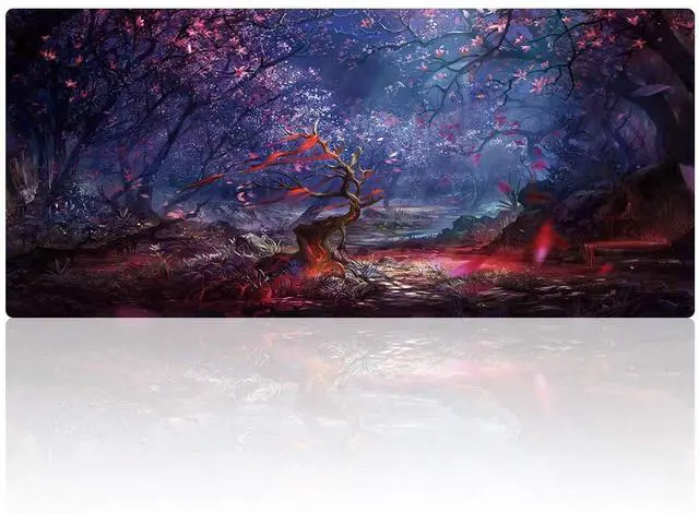 Main image of KEHIPI XXL Professional Large Mouse Pad & Computer Game Mouse Mat (35.4x15.7x0.1IN, 90x40 Forest)