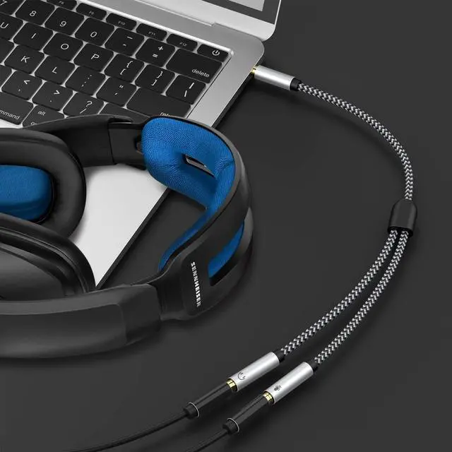 Alt view image 5 of 7 - KEHIPI Long Headset Splitter Cable 5ft - 3.5mm TRRS Headphone Mic Splitter for Headset with Separate Headphone & Mic Compatible with PC, PS4, Xbox, Laptop, Smartphone (Not for 2 Headphones)