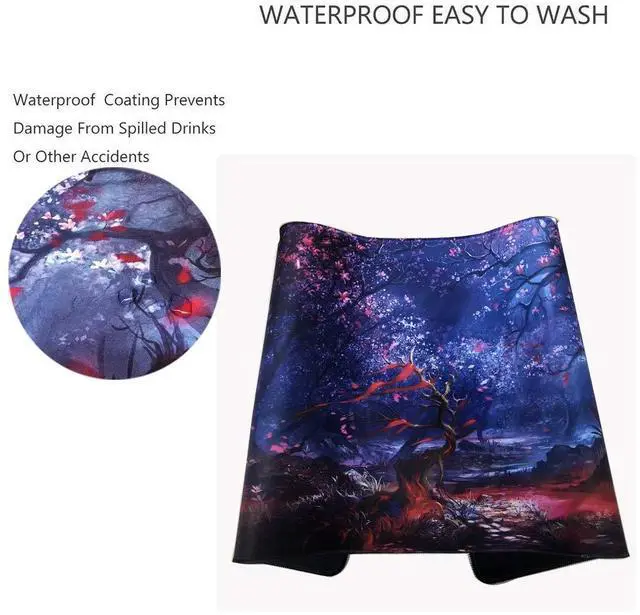 Alt view image 4 of 7 - KEHIPI XXL Professional Large Mouse Pad & Computer Game Mouse Mat (35.4x15.7x0.1IN, 90x40 Forest)