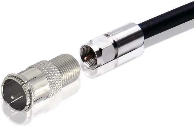 Alt view image 4 of 6 - KEHIPI Coaxial Cable Quick Connector, Quick Push On Male to F-Type Female Coax Extender Nickel Plated Adapter for RG6 Coaxial Cable, RV, Satellite Dish, TV, 10 Pack