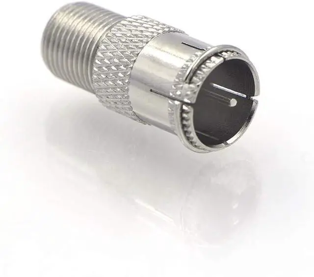 Alt view image 5 of 6 - KEHIPI Coaxial Cable Quick Connector, Quick Push On Male to F-Type Female Coax Extender Nickel Plated Adapter for RG6 Coaxial Cable, RV, Satellite Dish, TV, 10 Pack