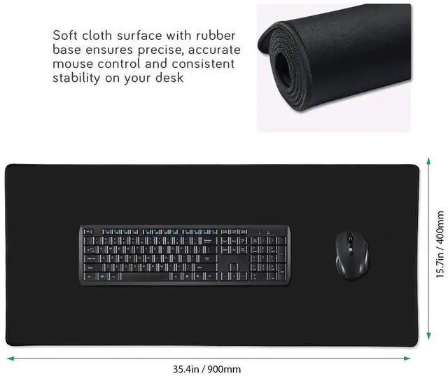 Alt view image 2 of 7 - KEHIPI XXL Professional Large Mouse Pad & Computer Game Mouse Mat (35.4x15.7x0.1IN, 90x40 sky001)