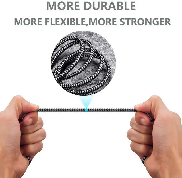 Alt view image 4 of 7 - KEHIPI Aux Cord 2Pack, 3.5mm Audio Cable Nylon Braided Aux Cable 4ft, 3.5mm Male to Male AUX Cord for Car, Headphones, Home Stereos, Speaker