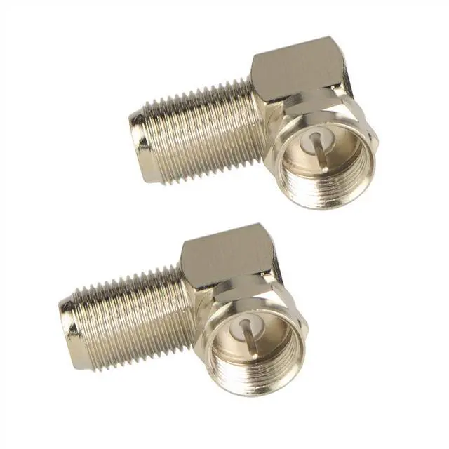 Main image of KEHIPI 90 Degree Coaxial Connector F Type Female to Male RG6 Adapter Right Angle Coaxial Cable Connector 90 Degree Elbow 2 Pack