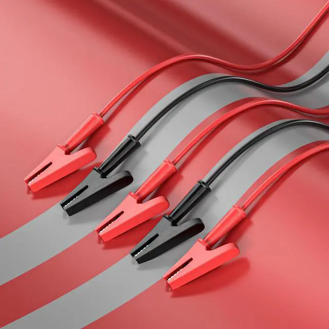 Alt view image 5 of 5 - KEHIPI Alligator Clips Electrical Test Leads Dual Ended Crocodile Wire Cable with Full-wrap Insulating Clips Flexible Copper Cable Wire 2PCS for Electrical Testing 4.92ft/1.5m