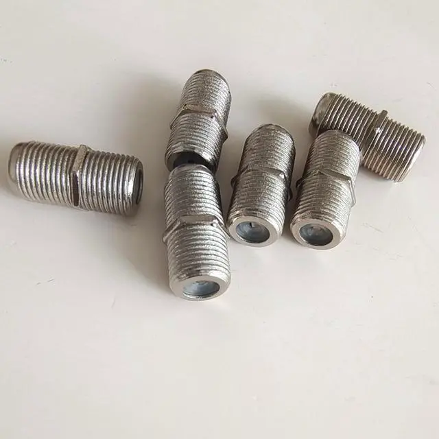 Alt view image 3 of 7 - KEHIPI  6-Pack Coaxial Cable Connector, F-Type Female to Female RG6 Coax Extender Adapter for TV, Satellite, Cable Modem & VCR (Nickel Plated, High-Speed Signal)