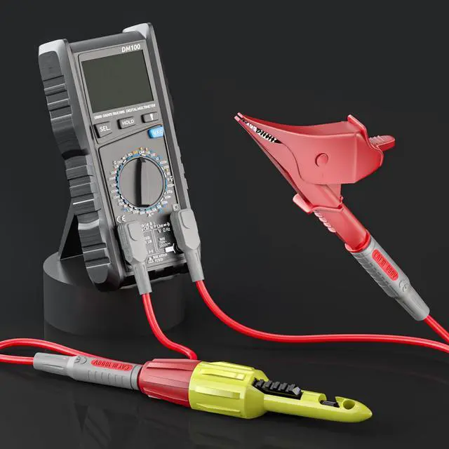 Alt view image 7 of 7 - KEHIPI Multimeter Test Leads Kit 6PCS with Alligator Crocodile Clips, Wire Piercing Probes 4mm Piercing Clip for Multimeter Voltmeter Thermometer Testing