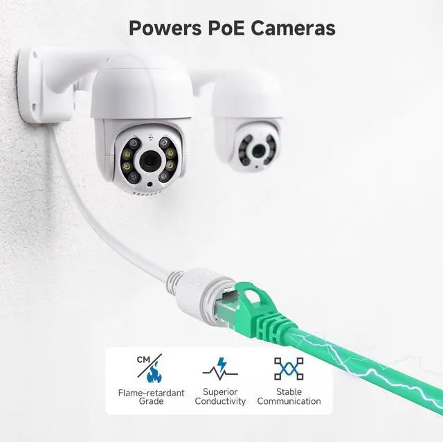 Alt view image 7 of 7 - KEHIPI 10Gbps Snagless Long Cat 6 Ethernet Cable - 100ft, Cat 6 Cable, Cat6 Cord, Ethernet Cord, Green