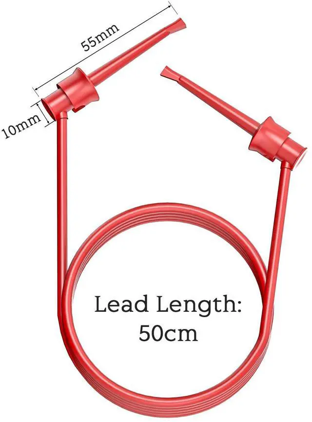 Alt view image 2 of 6 - KEHIPI Test Hook Clips Silicone Test Leads 5PCS Testing Cables Wires Dual IC Hooks Clips for Electronic Testing