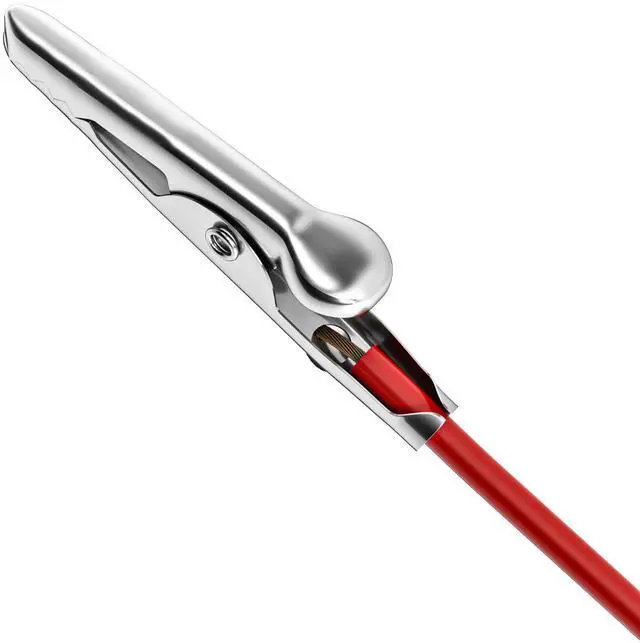 Alt view image 6 of 6 - KEHIPI 10PCS Alligator Clips Electrical Test Leads Dual Ended Crocodile Clips Jumper Wires for Circuit Connection Electrical Testing Red&Black