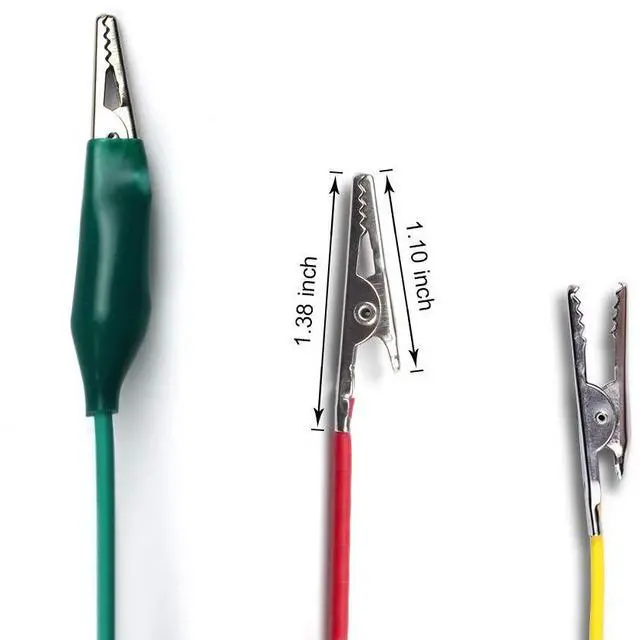 Alt view image 3 of 6 - KEHIPI Breadboard Alligator Clip Jumpers - Gator to Male and Female Jumper Wires Test Lead 2x10pcs 8 inch for Power Supply,LED Strips, Multimeters, Arduino Lilypad and Raspberry Pi