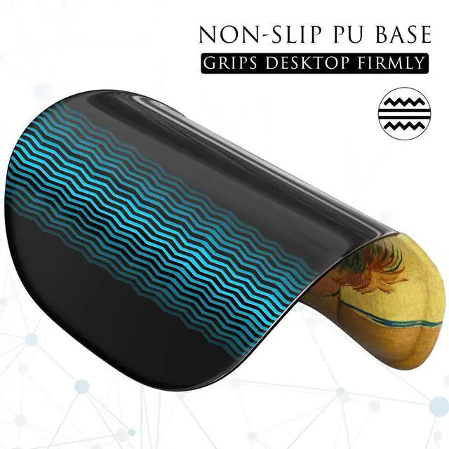Alt view image 6 of 6 - SOEWIOU Ergonomic Mouse Pad with Gel Wrist Rest, Comfortable Mousepad with Smooth Wrist Support Surface and Non-Slip PU Base for Pain Relief, Computer, Laptop, Office & Home, 9.4 x 8.1 in, Sunflower
