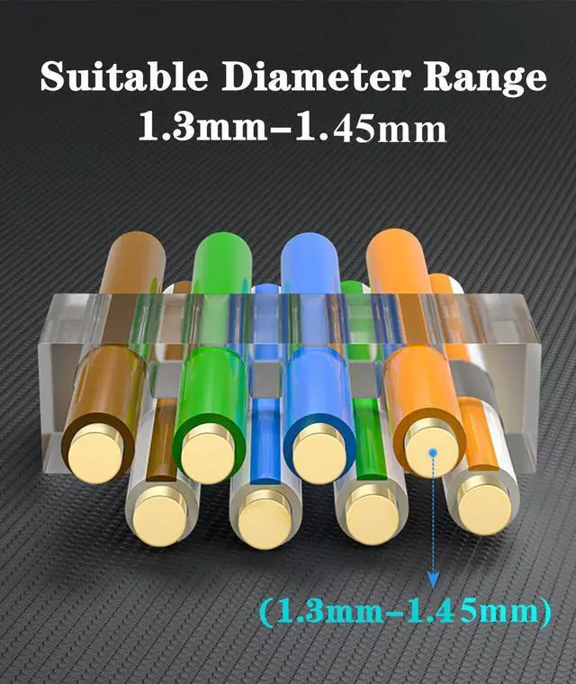 Alt view image 5 of 7 - KEHIPI 100-Pack Cat7 Cat6A RJ45 Pass Through Connectors Shielded (Cat7 Cat6A Ends/ RJ45 Modular Plugs) 100PCS Strain Relief Boots