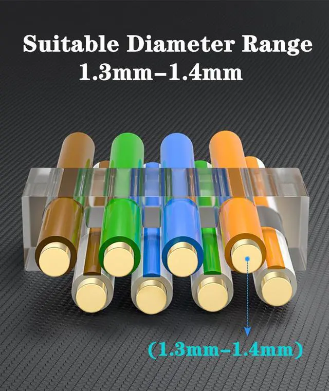 Alt view image 4 of 7 - KEHIPI 30-Pack Cat7 Cat6A RJ45 Pass Through Connectors Shielded (Cat7 Cat6A Ends RJ45 Modular Plugs/Ethernet Plugs) 30PCS Strain Relief Boots