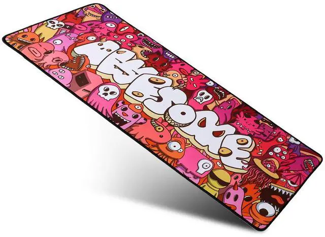 Alt view image 6 of 7 - KEHIPI Mouse Pad Extended Large Gaming Mouse Pad Graffiti Anime Mouse pad Computer Keyboard Mousepad Mouse Mat Office Mousepad for Laptop, Computer & PC (A-35.4"x15.7")