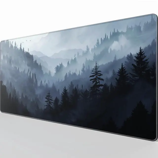 Main image of KEHIPI Large Gaming Mouse Pad with Stitched Edges, Extended Mousepad with Superior Micro-Weave Cloth, Non-Slip Base, Water Resist Keyboard Pad for Gamer, Office & Home, 31.5x15.7in, Cloud Forest