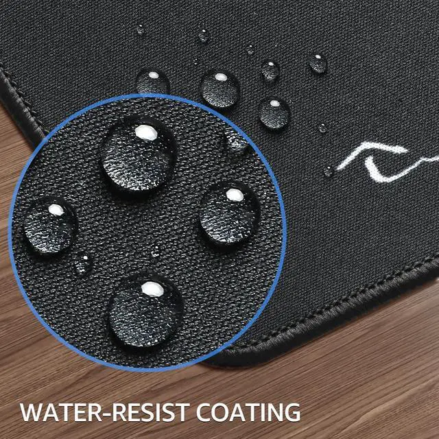 Alt view image 5 of 6 - KEHIPI Large Gaming Mouse Pad with Stitched Edges, Extended Mousepad with Superior Micro-Weave Cloth, Non-Slip Base, Water Resist Keyboard Pad for Gamer, Office & Home, 31.5x15.7in, Kanagawa Wave