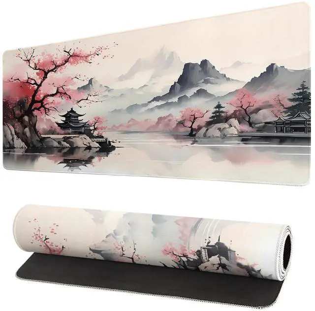 Main image of KEHIPI Gaming Mouse Pad Desk Pad,Extended Big Mouse Pad,31.5x11.8 Inch Long Computer Keyboard Mouse Mat Mousepad with 3mm Non-Slip Base and Stitched Edge for Gaming and Office