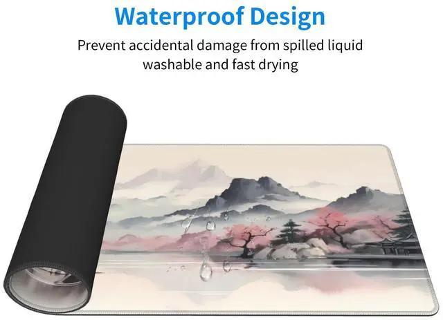 Alt view image 3 of 7 - KEHIPI Gaming Mouse Pad Desk Pad,Extended Big Mouse Pad,31.5x11.8 Inch Long Computer Keyboard Mouse Mat Mousepad with 3mm Non-Slip Base and Stitched Edge for Gaming and Office