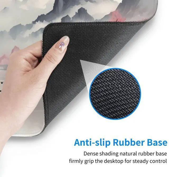 Alt view image 5 of 7 - KEHIPI Gaming Mouse Pad Desk Pad,Extended Big Mouse Pad,31.5x11.8 Inch Long Computer Keyboard Mouse Mat Mousepad with 3mm Non-Slip Base and Stitched Edge for Gaming and Office