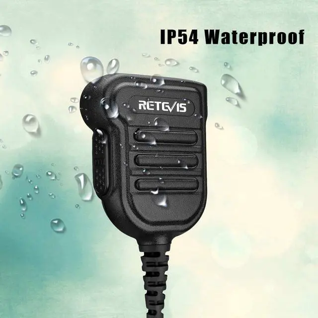 Alt view image 5 of 7 - KEHIPI Heavy Radio Microphone,IP54 Waterproof Shoulder Mic,Police Walkie Talkie Mic,for RT22 H777 RT21 RT68 RT86 RT85,Compatible with BAOFENG UV-5R BF-F8HP UV-5G Plus 5RM BF-888S Kenwood BTECH(1Pack)