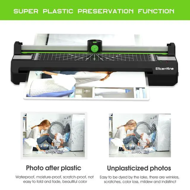 Alt view image 2 of 7 - KEHIPI Laminator Machine for A3/A4/A6, Thermal Laminating Machine for Home Office School Use with 50 Pouches, Paper Trimmer and Corner Rounder (Green)
