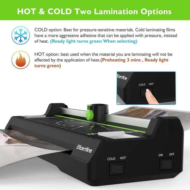 Alt view image 3 of 7 - KEHIPI Laminator Machine for A3/A4/A6, Thermal Laminating Machine for Home Office School Use with 50 Pouches, Paper Trimmer and Corner Rounder (Green)