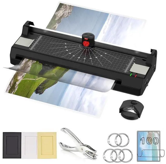Main image of KEHIPI Laminator Machine for A3/A4/A6, YE381 Thermal Laminating Machine for Home Office School Use with 100 Pouches, Paper Trimmer and Corner Rounder