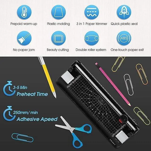 Alt view image 3 of 6 - KEHIPI Laminator Machine for A3/A4/A6, YE381 Thermal Laminating Machine for Home Office School Use with 100 Pouches, Paper Trimmer and Corner Rounder