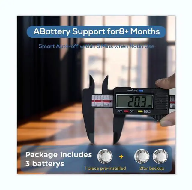 Alt view image 5 of 7 - KEHIPI Electronic Digital Caliper and Measuring Tape,6 Inch/150mm Digital Micrometer with Large LCD Screen, Easy Switch from Inch/mm60 Inch/150cm Measuring Tape for All-Purpose Household
