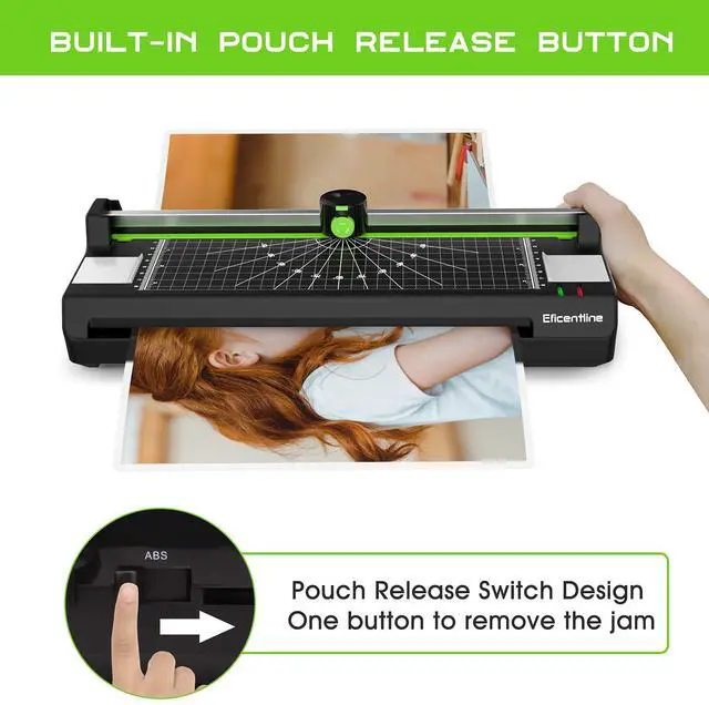 Alt view image 4 of 7 - KEHIPI Laminator Machine for A3/A4/A6, Thermal Laminating Machine for Home Office School Use with 50 Pouches, Paper Trimmer and Corner Rounder (Green)