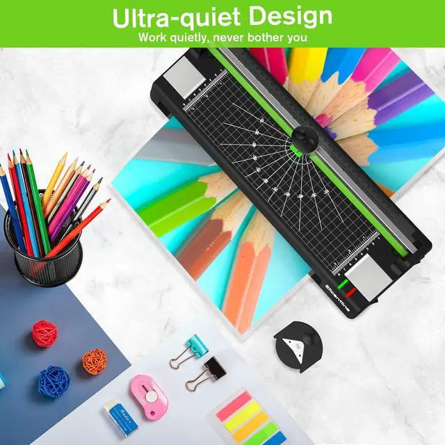 Alt view image 7 of 7 - KEHIPI Laminator Machine for A3/A4/A6, Thermal Laminating Machine for Home Office School Use with 50 Pouches, Paper Trimmer and Corner Rounder (Green)