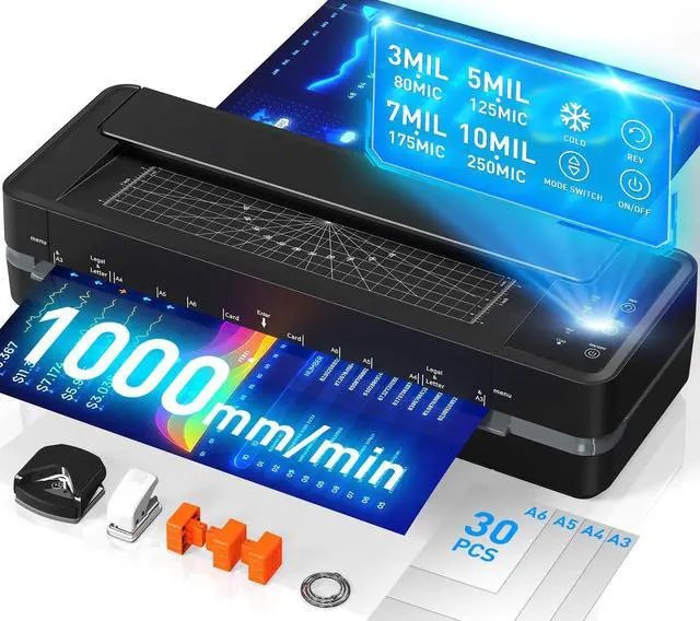 Main image of KEHIPI 3-10 Mil Thermal Laminator Machine 11x17 Heavy Duty Lamination Machine 4-Roller Commercial Laminating Machine 13 inch for Teacher,Large Laminate Machine with Laminating Sheets for Office School