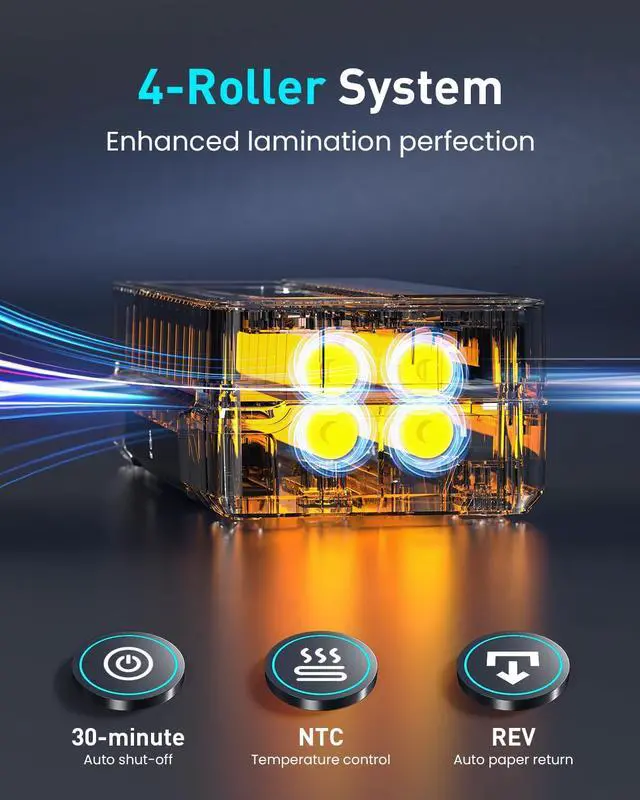 Alt view image 4 of 7 - KEHIPI 3-10 Mil Thermal Laminator Machine 11x17 Heavy Duty Lamination Machine 4-Roller Commercial Laminating Machine 13 inch for Teacher,Large Laminate Machine with Laminating Sheets for Office School