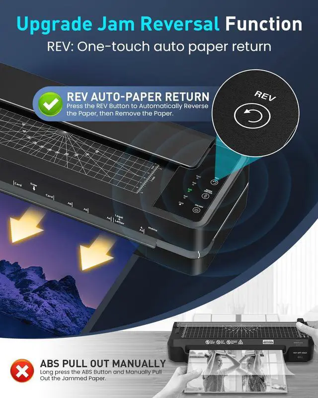 Alt view image 5 of 7 - KEHIPI 3-10 Mil Thermal Laminator Machine 11x17 Heavy Duty Lamination Machine 4-Roller Commercial Laminating Machine 13 inch for Teacher,Large Laminate Machine with Laminating Sheets for Office School