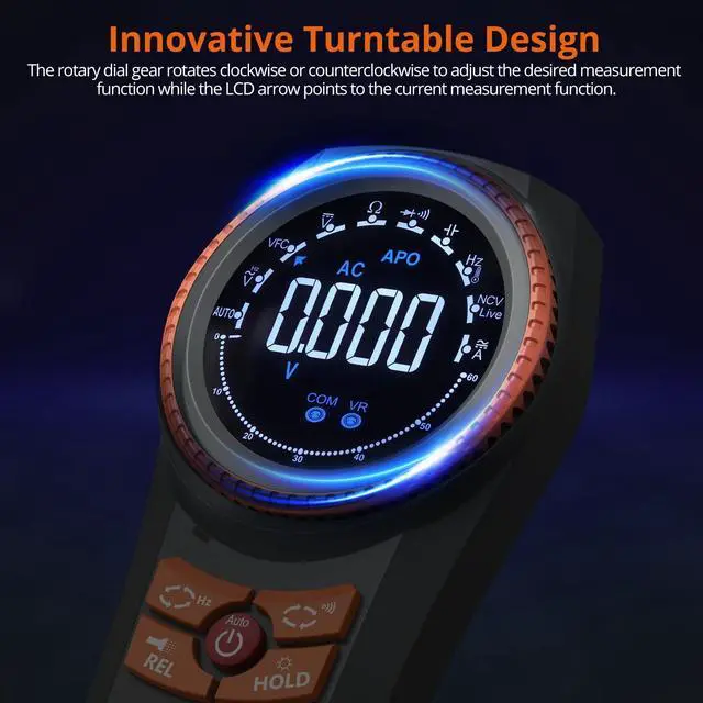 Alt view image 3 of 7 - KEHIPI Digital Multimeter 6000 Count Smart Meter TRMS Color Screen Voltage Current Capacitance Tester NCV Temperature