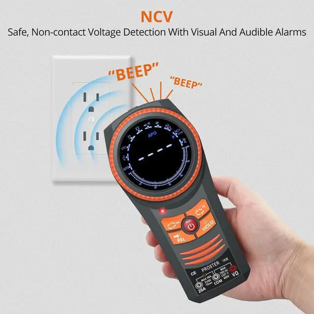 Alt view image 5 of 7 - KEHIPI Digital Multimeter 6000 Count Smart Meter TRMS Color Screen Voltage Current Capacitance Tester NCV Temperature