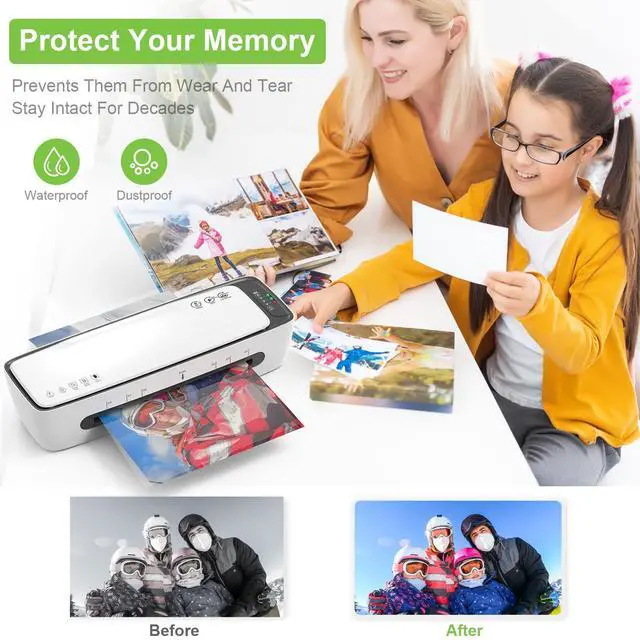 Alt view image 4 of 7 - KEHIPI Laminator Machine with Laminating Sheets A4 Portable Thermal Lamination 9-Inch Laminate for Personal Office School Home Use, 6 in 1 Laminater Quick Warm Up Never Jam