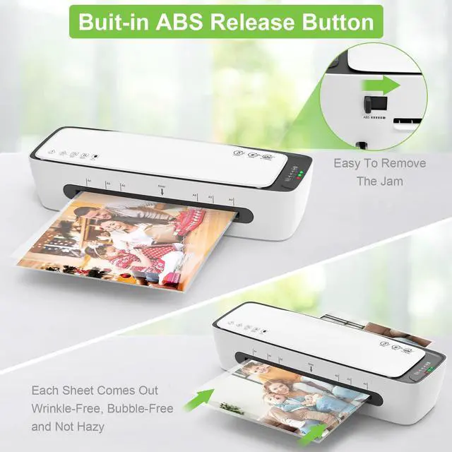 Alt view image 5 of 7 - KEHIPI Laminator Machine with Laminating Sheets A4 Portable Thermal Lamination 9-Inch Laminate for Personal Office School Home Use, 6 in 1 Laminater Quick Warm Up Never Jam