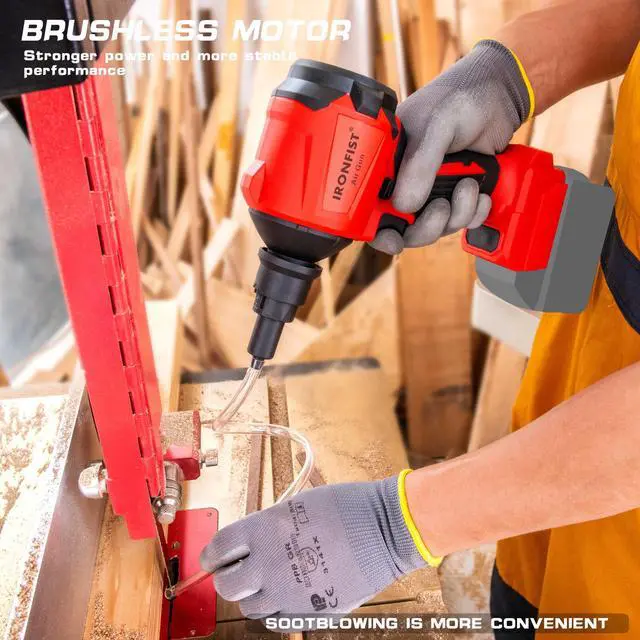 Alt view image 4 of 6 - KEHIPI Cordless Dust Blower Compatible with Milwaukee M18 Battery, Brushless Motor Leaf Air Duster & Vacuuming Gun (Battery Not Included)