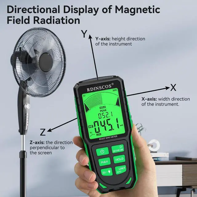 Alt view image 2 of 6 - KEHIPI EMF Detector, Detect All 3 Types of Electromagnetic Radiation Field in 1 EMF Meter for