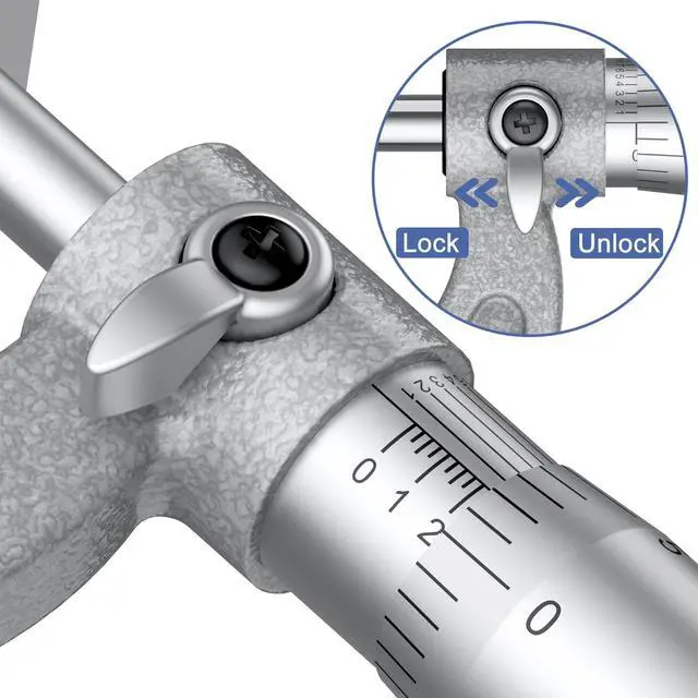 Alt view image 5 of 7 - KEHIPI Outside Micrometer Set, 4 Pcs Machinist Tool Set(0-1'' 1-2'' 2-3'' 3-4''), 0.0001" Graduation Micrometer Set, Alloy Precision Micrometer, Micrometer Standard Set with Case - Grey