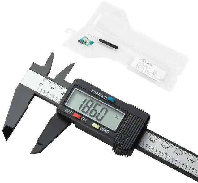 Main image of KEHIPI Digital Caliper 0-6" Measuring Tool, Micrometer Caliper with Auto-Off Feature, Interchangeable Between inches and millimeters for Jewelry Measurement and 3D Printing