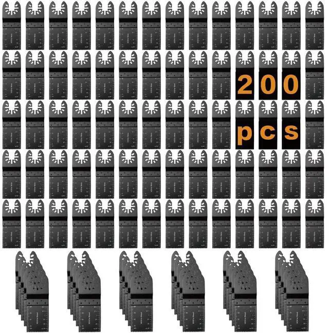 Main image of KEHIPI Oscillating Saw Blades Multitool Blades -200 PCS Professional Oscillating Tool Blades for Wood Plastics Cutting, Quick Release Multi Tool Blades Kits Fit Dewalt Milwaukee Ryobi Bosch